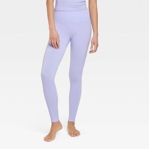 All in Motion Women's Rib Seamless Leggings Lilac Purple sz XS